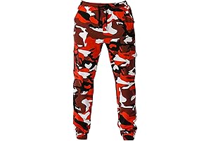 Mens Stretch Athletic Joggers Pants Men Solid Color Cargo Pants Sweatpants Trousers...