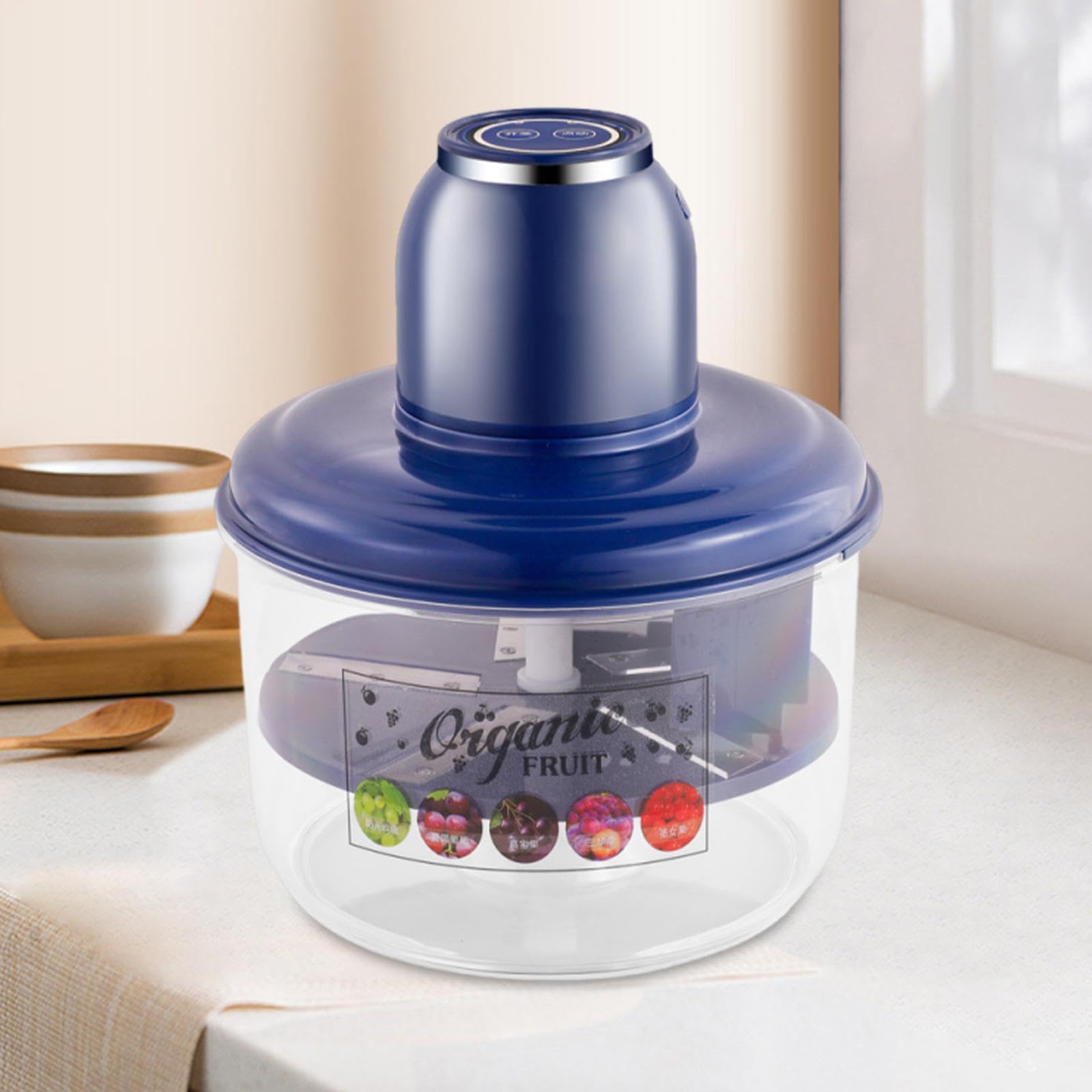 predolo Pela Verdure Elettrico, Sbuccia Uva, Pelapatate Automatico per Frutta Ricaricabile Tramite USB Portatile, Pela Patate E Verdure per Uva, Nespole E Piccoli Kumquat, Blu