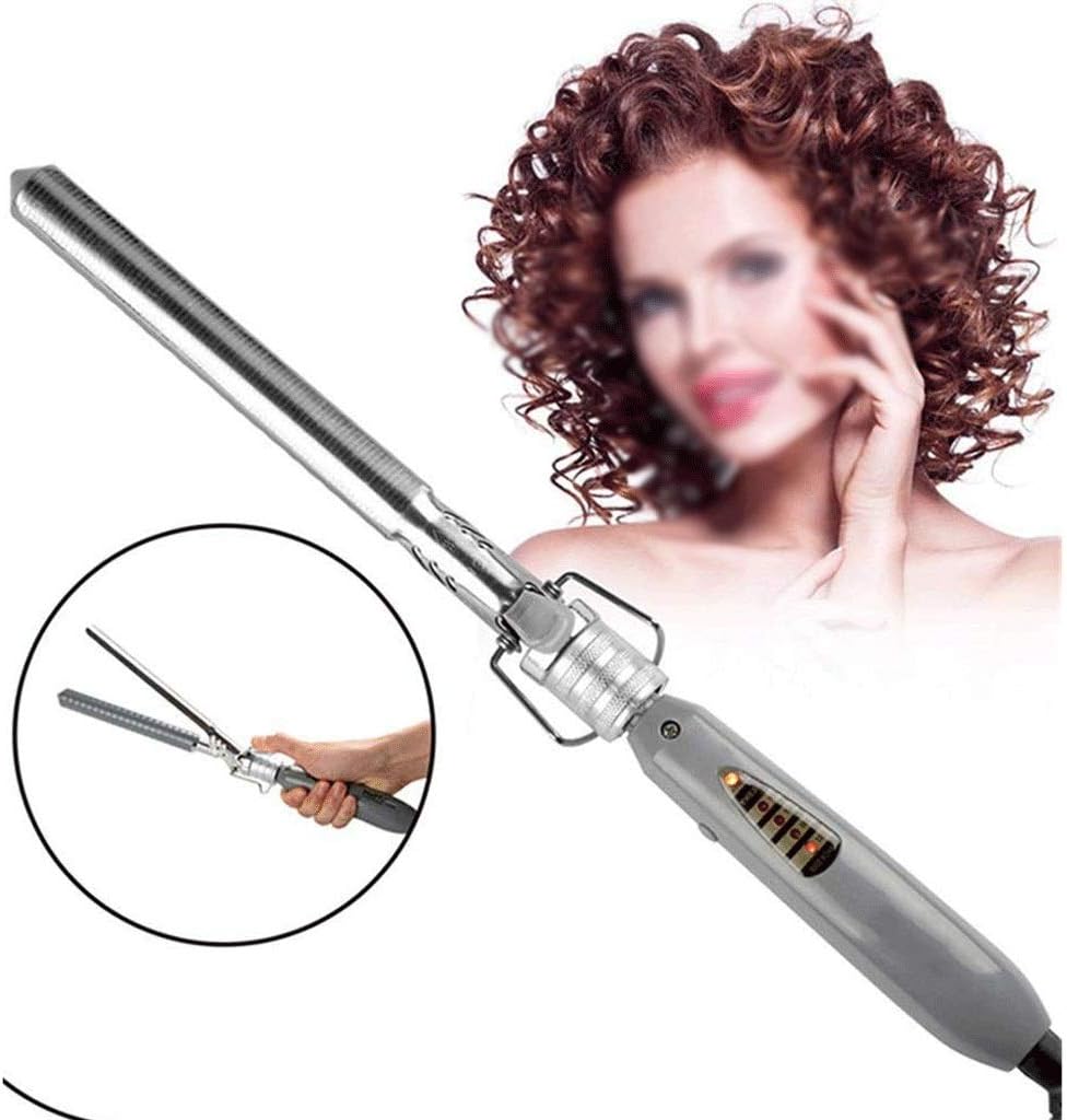 Hair Curling Iron, Curling Iron Ceramic Curling Wand, Instant Heat Ceramic Curling Iron with Rotary Temperature Dial (Size : 22MM) ()