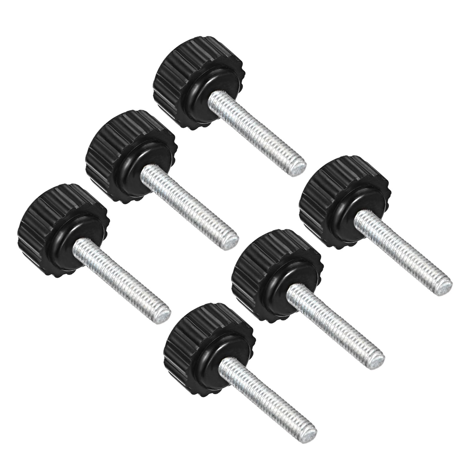 CoCud Knurled Clamping Knobs, M4 x 20mm Male Thread 16mm Head, Thermoset Plastic Thumb Screw Grip Bolt Knobs Black