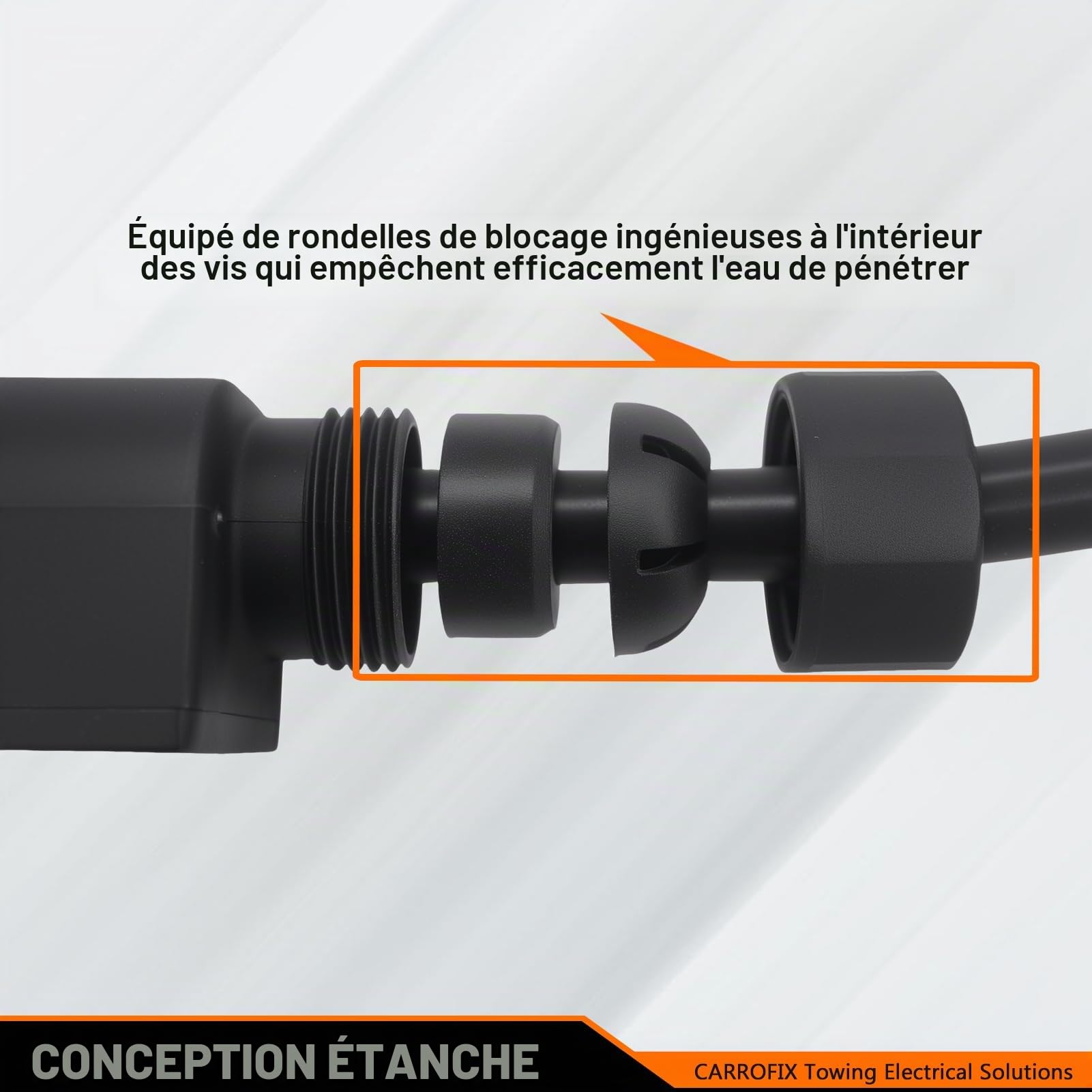 Adaptateur pour éclairage de camion à remorque, prise pour véhicule US à 7 pôles à lame RV vers prise de remorque européenne à 13 broches, boîtier PA (7 voies vers 13 broches)