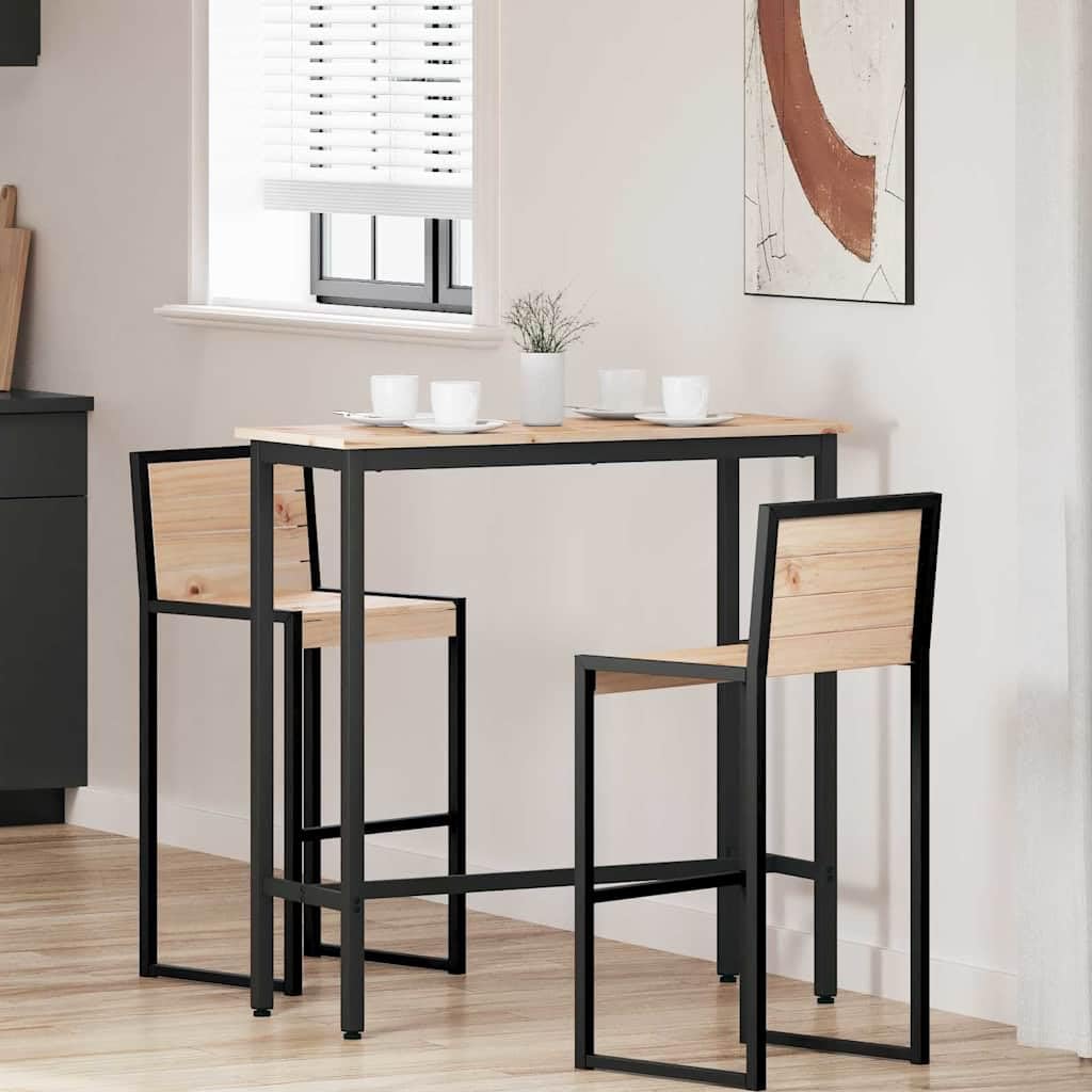 Table stable en bois et acier avec piètement robuste et ajustable