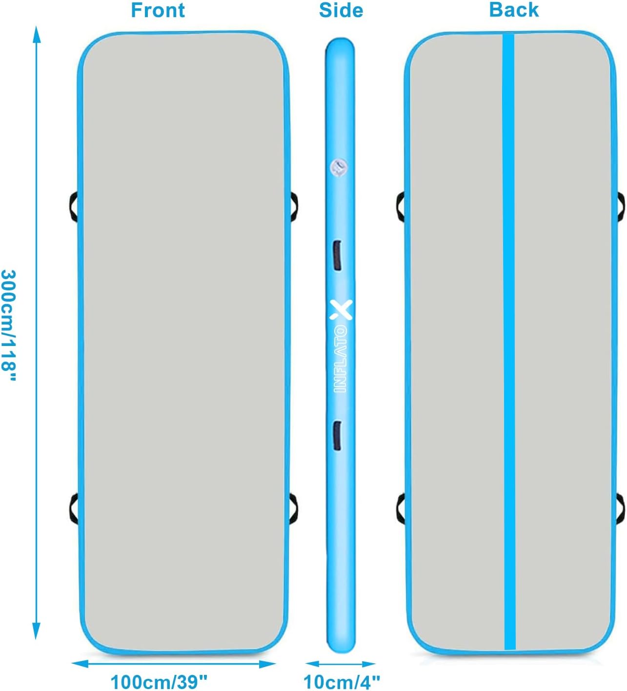 Inflatable Air Gymnastics Mat Training mat Thick tumbling mat with Electric Pump for Home/Gym/Outdoor