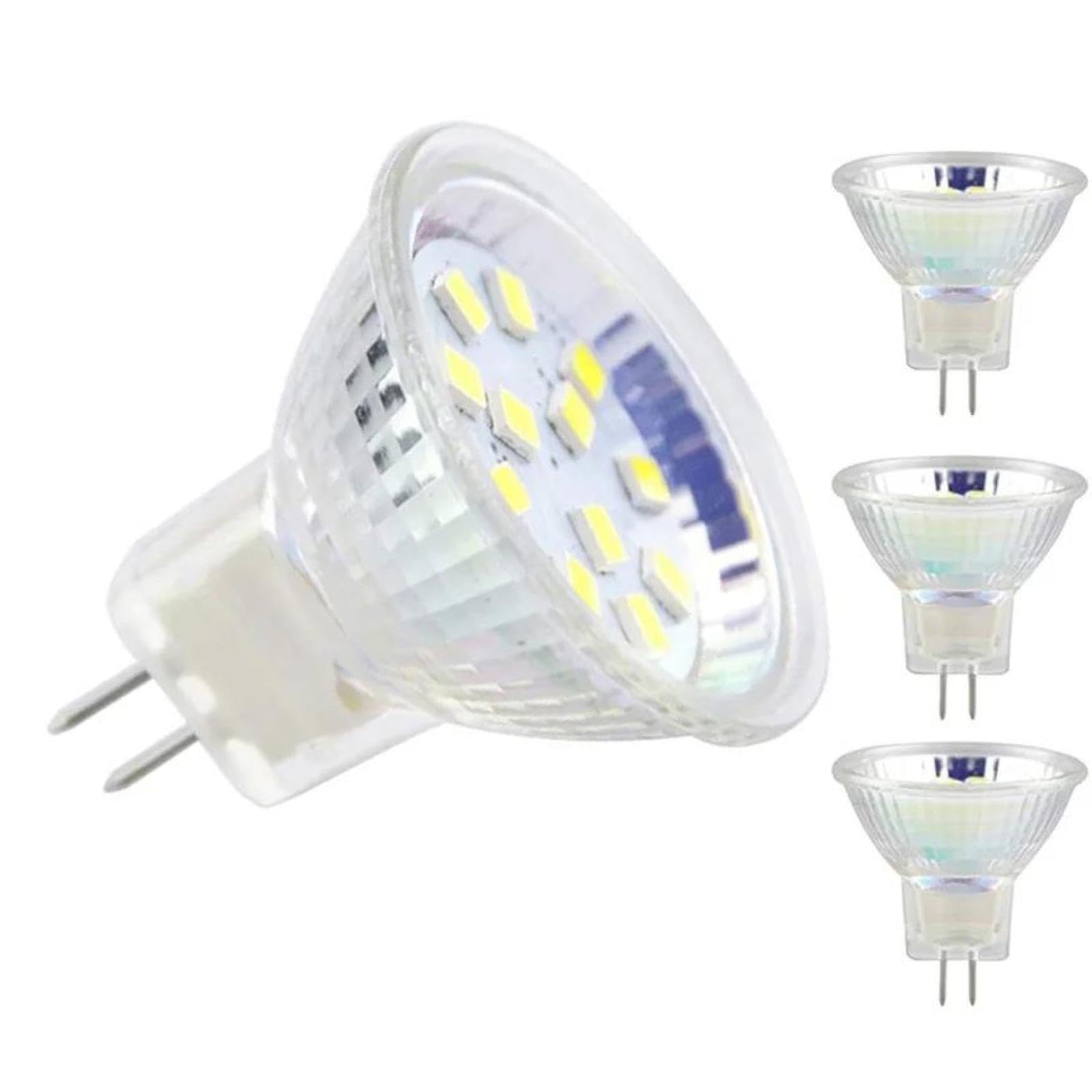 Bombillas LED MR11 AC/DC12V 2W 3W 5W Reflector LED GU4 Base de dos pines Blanco cálido 3000K MR11 Foco 3W-4PCS Coldwhite
