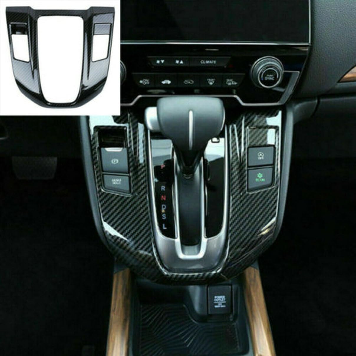 12Pcs Car Carbon Fiber Style Interior Kits Decoration Cover Trim for Honda CRV CR-V 2017 2018 2019 2020 2021 2022 (Carbon Fiber Color)
