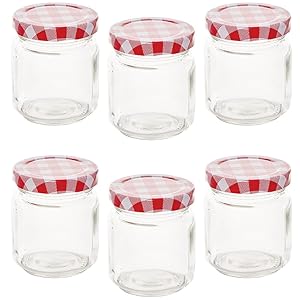 Baker Ross FN238 Tarros de cristal - Lote de 6, Tarros multiusos para manualidades y decoración