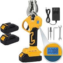 Cordless Livestock Tagging Tool, Electric Ear Tag Applicator for Cattle and Pigs, Automatic Animal Identification Kit with 2 Batteries and 3 Replacement Sets