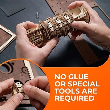 UGEARS Book of Secrets + Wood Dragon Puzzle 3D - Model Building Kits for Adults Mechanical 3D Puzzle Model Kit