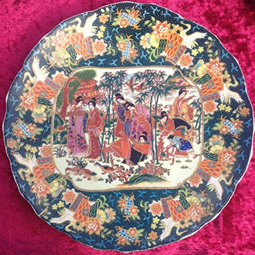 Superbe assiette chinoise type Satsuma 29 cm