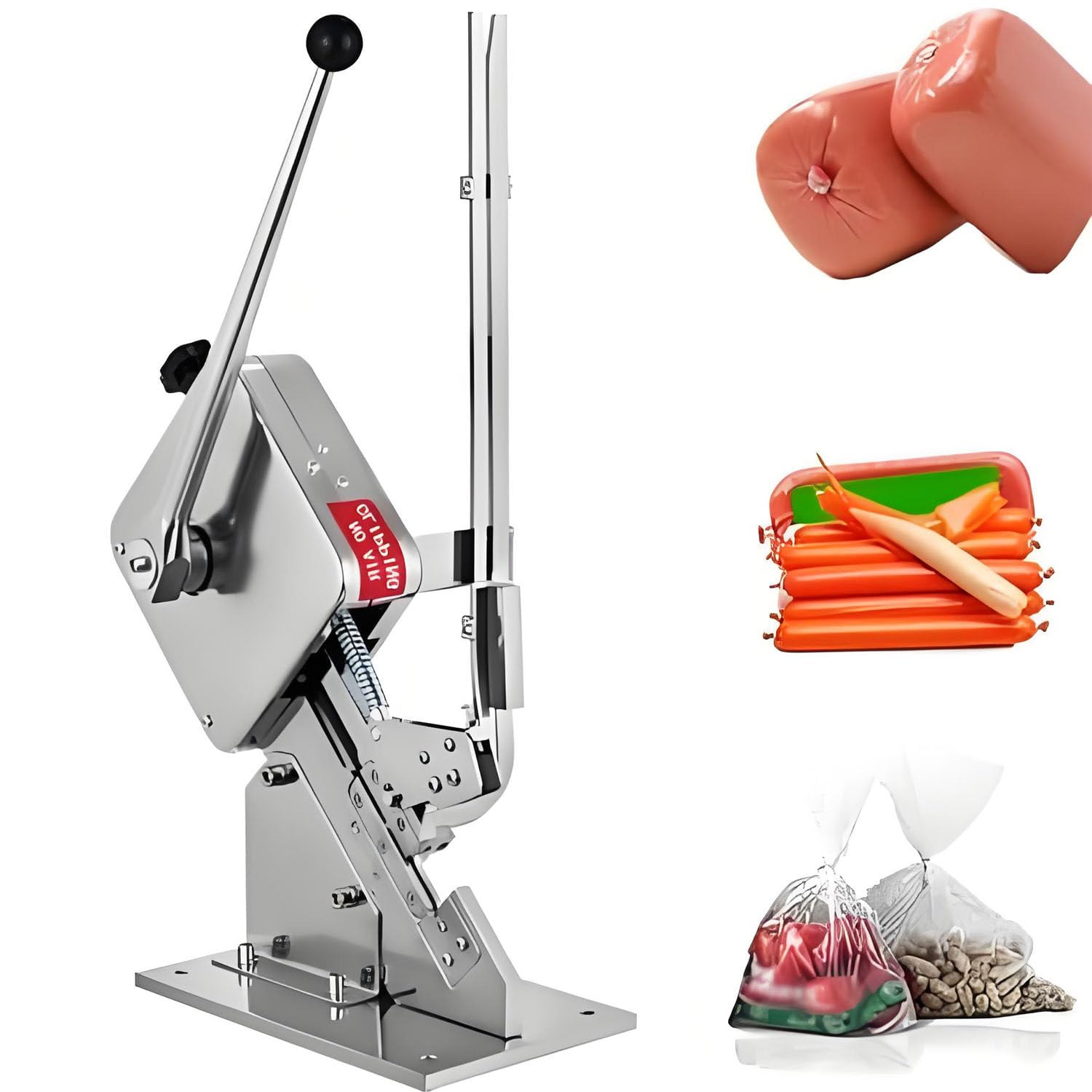 Tagliatrice per salsicce a forma di U con 4000 clip per supermercati, fabbriche alimentari, caffè