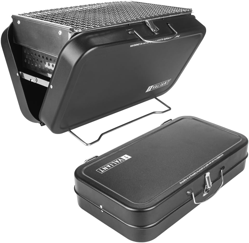 Valiant Portable Folding Picnic and Camping BBQ - Black