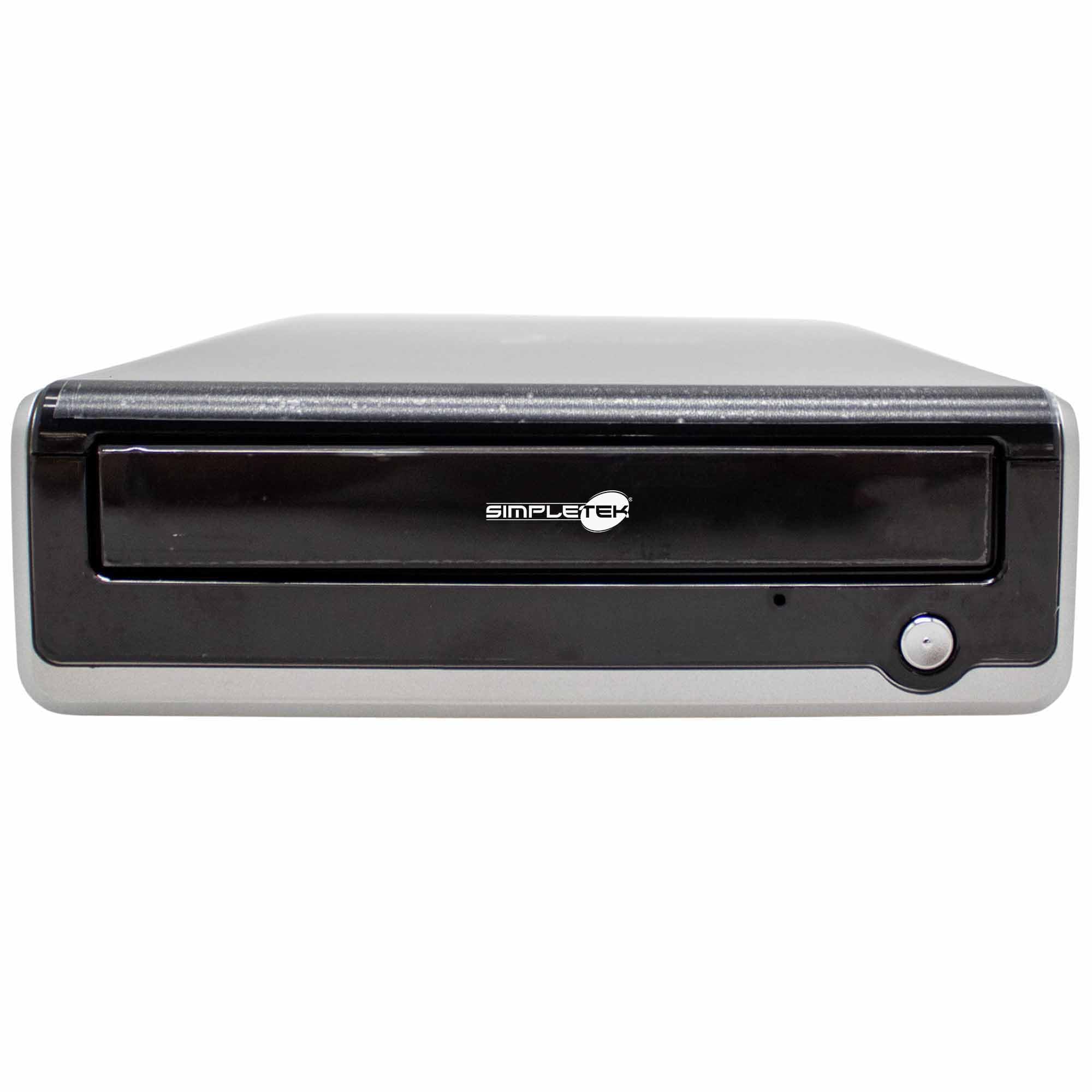 SIMPLETEK - Lettore Masterizzatore DVD Esterno USB - CD DVD RW Dual Layer | 20X DVD,48X CD,DVD Dual Layer,DVD-RAM,USB 2.0,eSATA,Cavo USB A-B,Cavo Alimentazione,Plug&Play,Windows,Nero