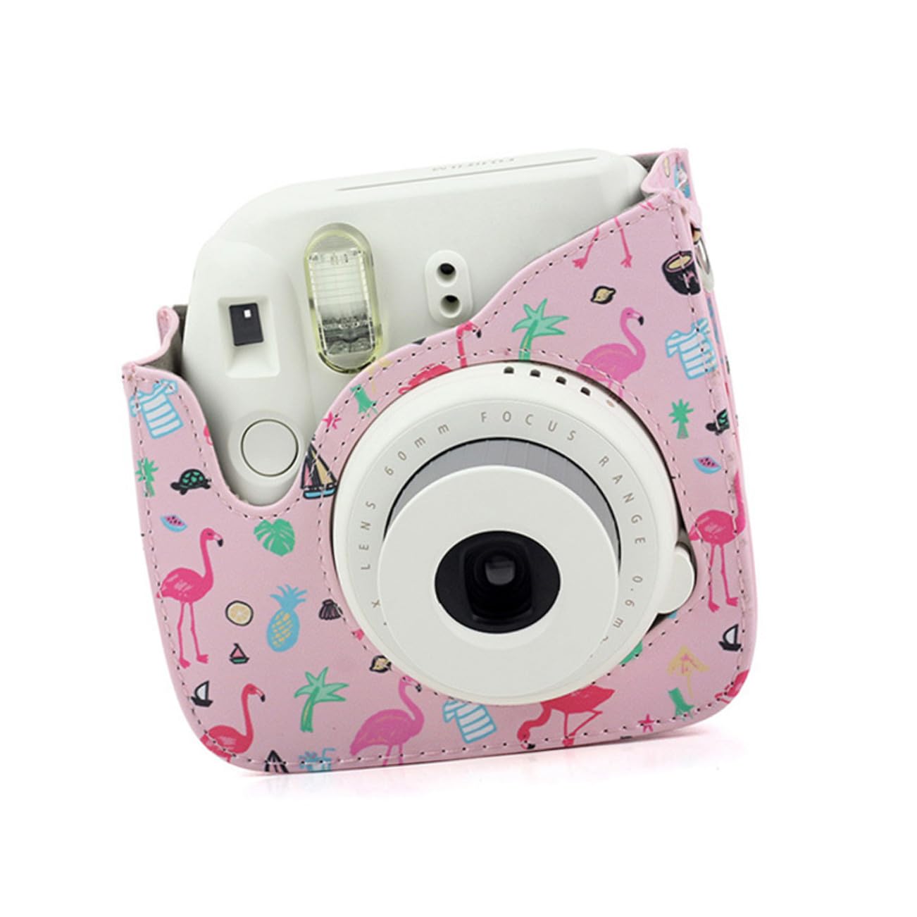 HOMSFOU 2pezzi Borsa Protettiva Pu Fotocamera Istantanea Con Tracolla Design Elegante e Facile Da Pulire Compatibile Con Mini e Rosa