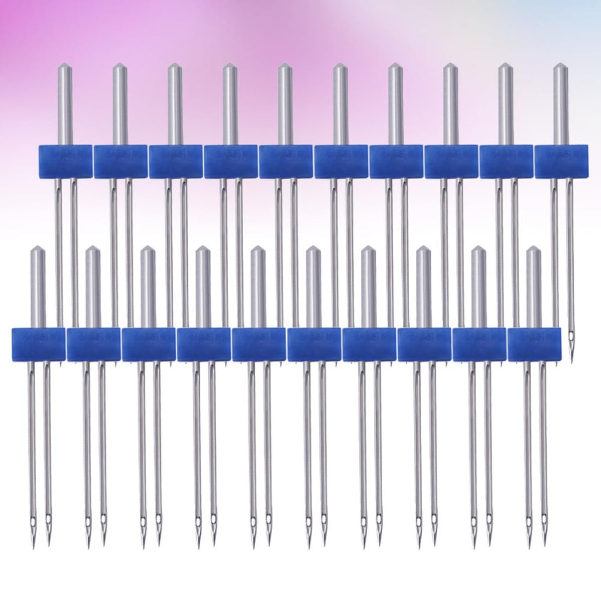MAGICLULU Elektrische Multifunktionale Nähmaschine Doppelnadel aus Metall 3mm mit 100 Stück Zwillingsnadeln für Gleichzeitiges Nähen Tragbar und Vielseitig Einsetzbar