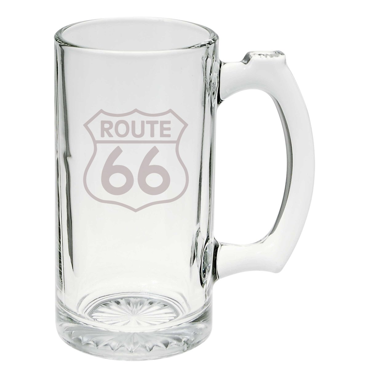 Get Your Kicks On Route 66 Glass Stein Mug 25 ounce
