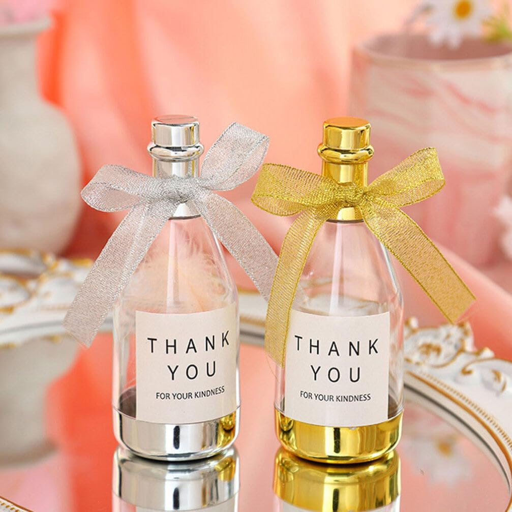 20pcs Elegant Transparent Candy Storage Bottles Reusable Party Favors for Weddings Birthdays Events Material Candy Packaging Boxes