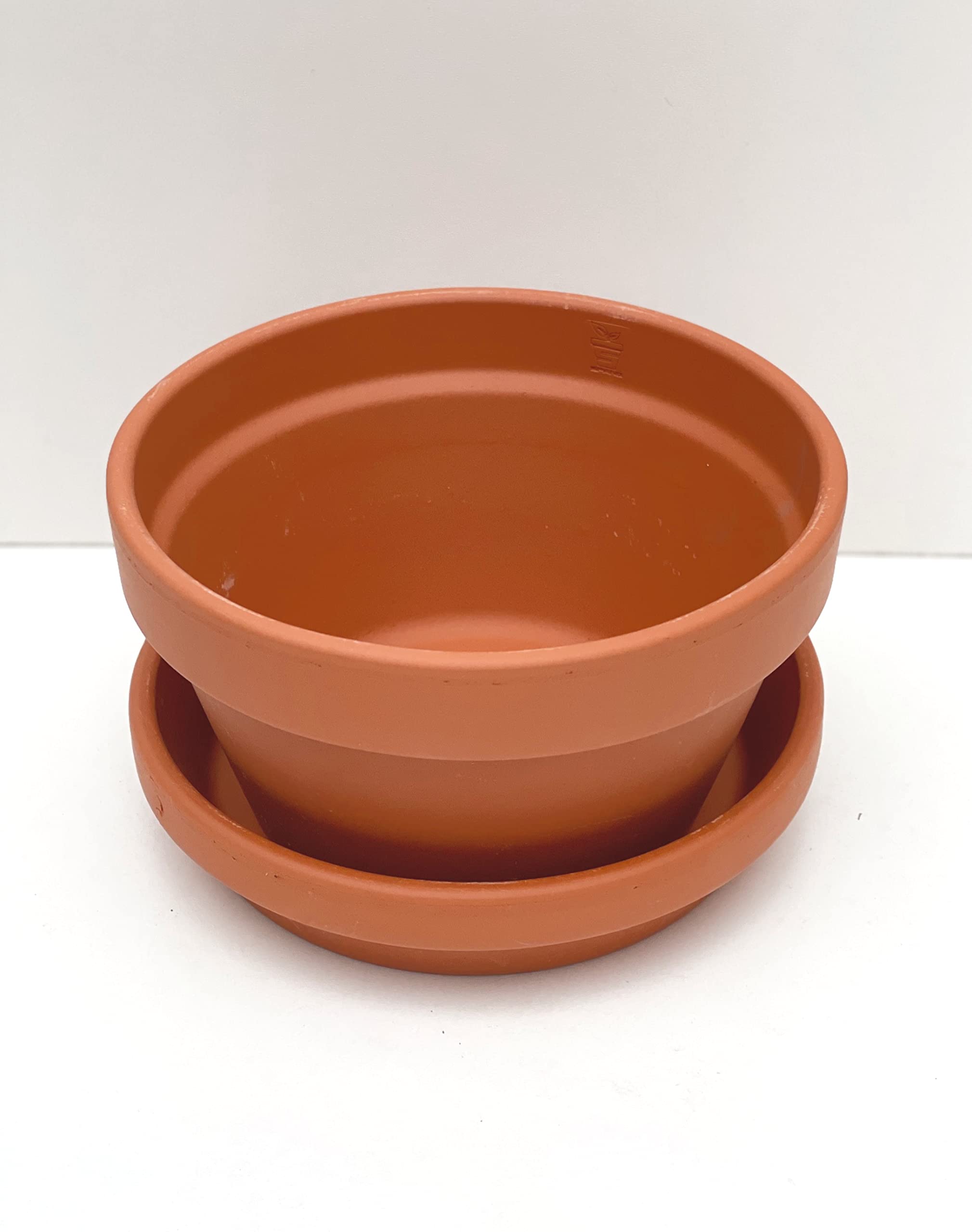 Spang Terracotta Half Pots With Saucers Pack of 3, 5, or 10 (HF13/S13) (1)