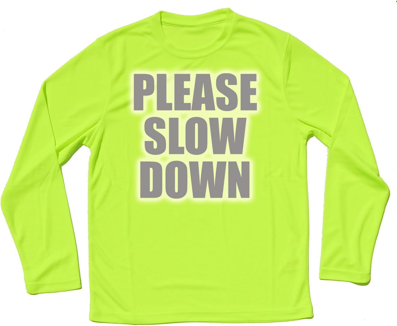 Equestrian Hoodies Please Slow Down High Visibility/Hi Viz Long Sleeve Horse Riding/Hacking Shirt S M L XL (Various Sizes)