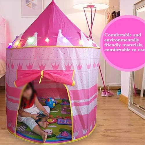 Miniatura 6 de Tienda de campaña para niños, castillo para interiores, regalo de cumpleaños, portátil, fácil de limpiar, casa de juegos para niños, espacio grande