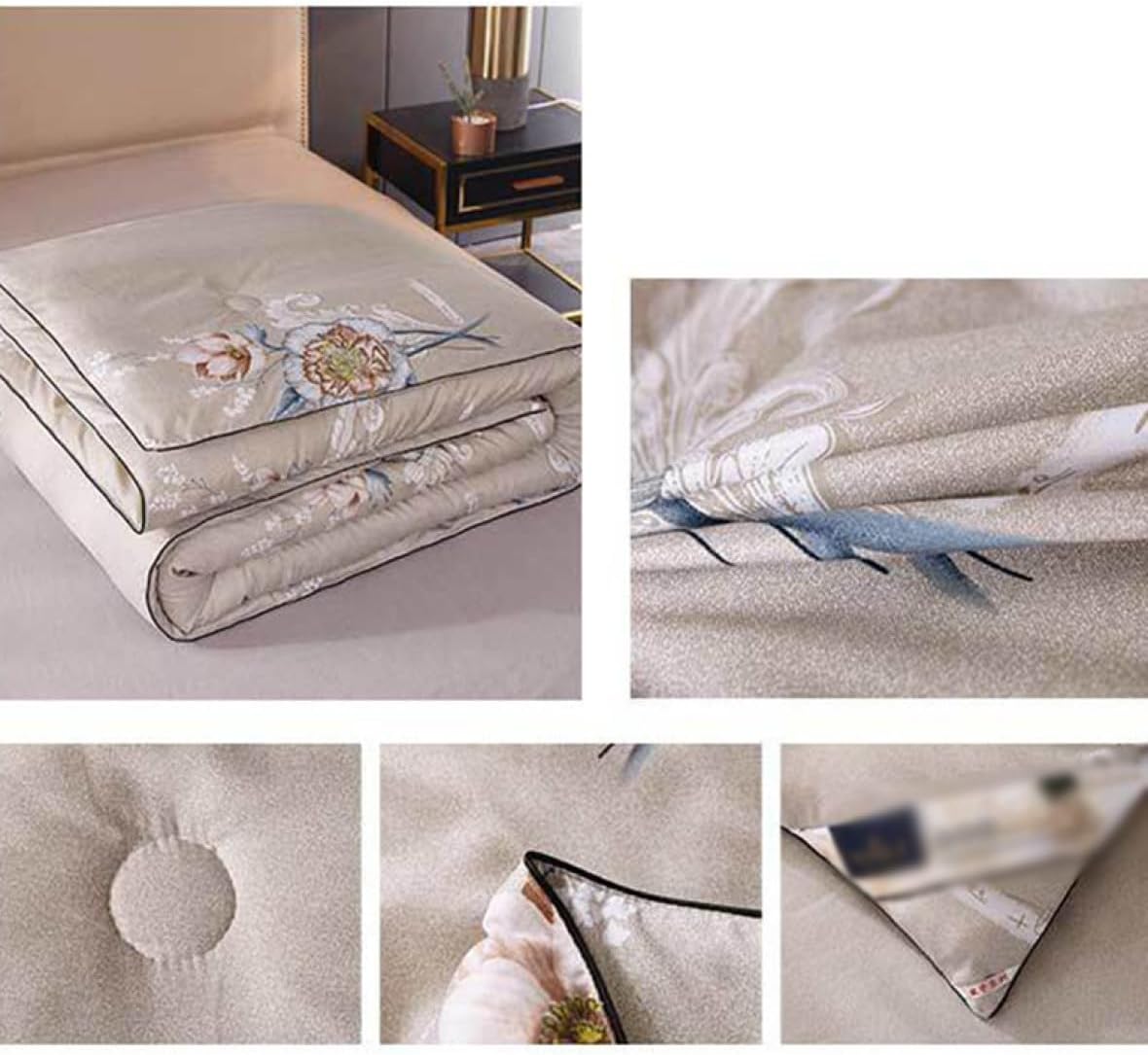 シングル掛け布団 180 x 2201.1 非圧縮 ライトブルー ふわふわ ボリューム 軽量 吸湿速乾 ポリエステル 掛け布団 ふと