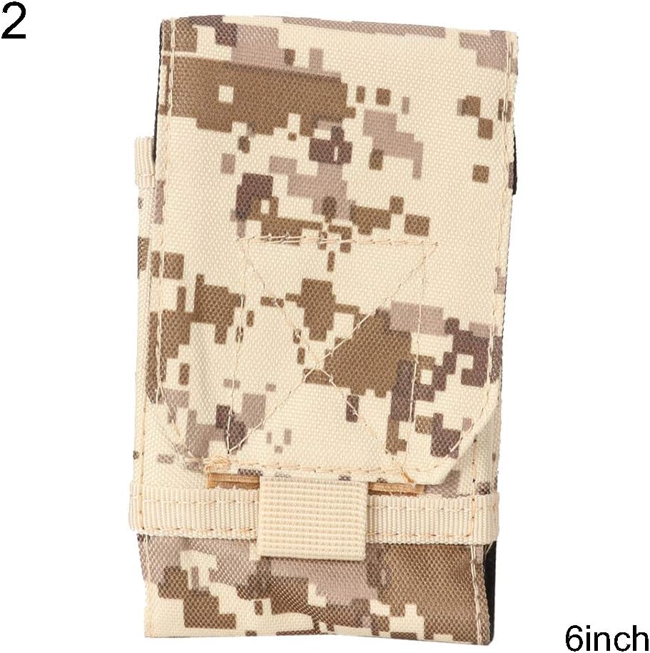 Waist Bag Casual Nylon Sports Camouflage 5.5/6 Inch Phone Pouch Belt Hanging Waist Bag-Desert Digital 6 inch Sports Waterproof Ultra Slim Adjustable Strap for Outdoors Workout Traveling 19Kenbeton