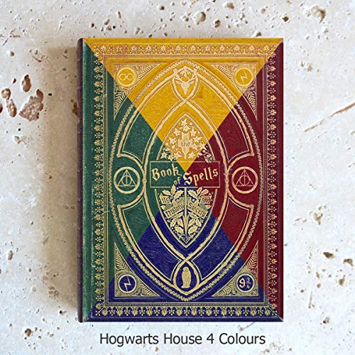 Image of KleverCase Book Cover Themed 360 Degree Chargeable Reading Lamp, Night Light, Desk, Bedside Light. (Hogwarts House Colours, Large Size White Light)