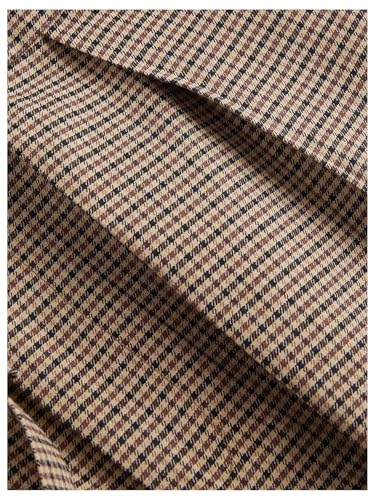 MakeMeChic Women's Plaid Business Pants High Waist Wide Leg Office Work Trousers with Belted4