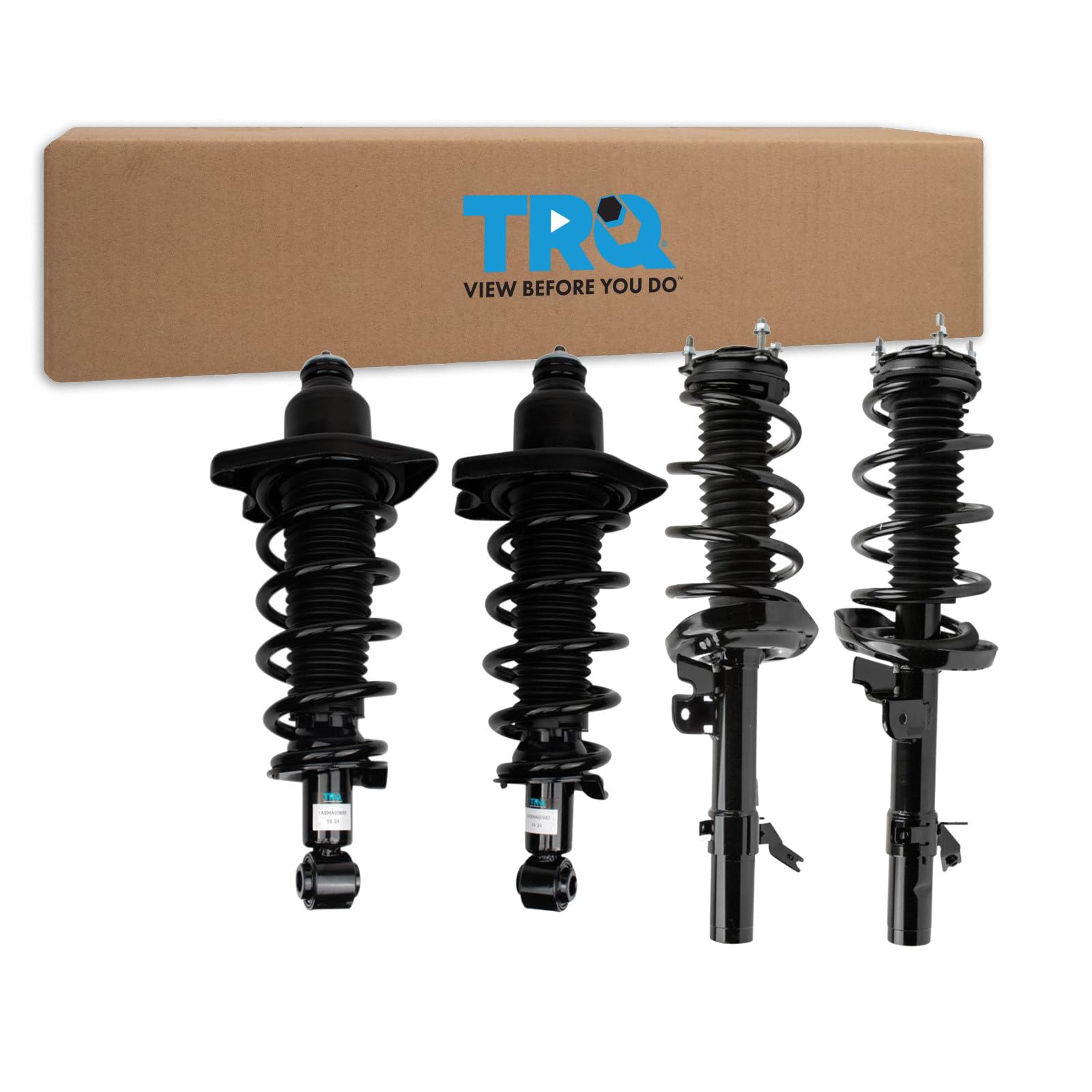 TRQ Front and Rear Strut &amp; Coil Spring Assembly Set Driver &amp; Passenger Sides Compatible with 17-23 Honda Ridgeline