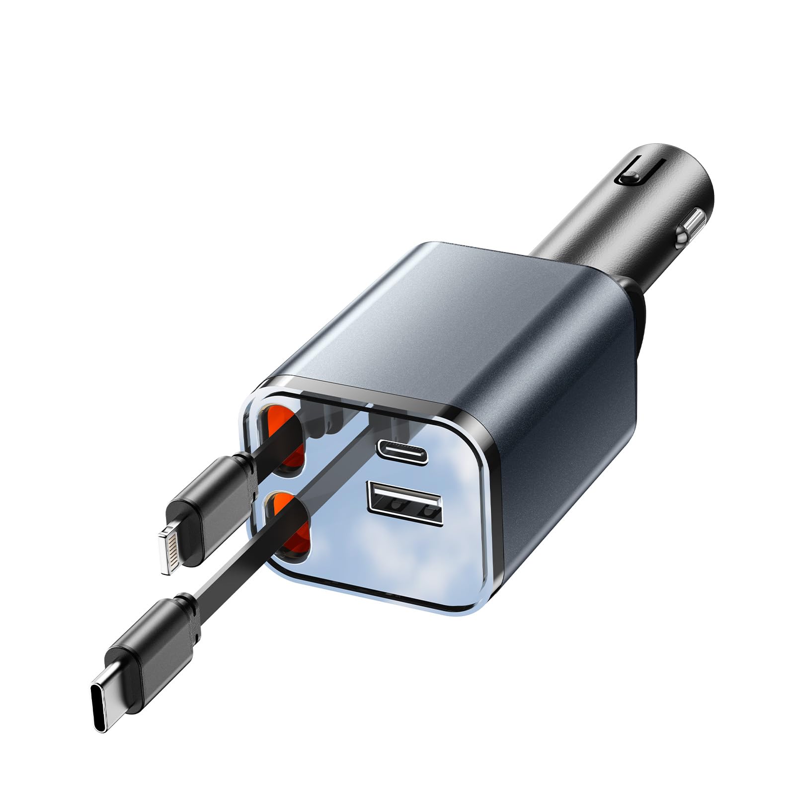 Amazon.co.jp: 【新版・ミニ・巻き取り式】4in1 車 充電器