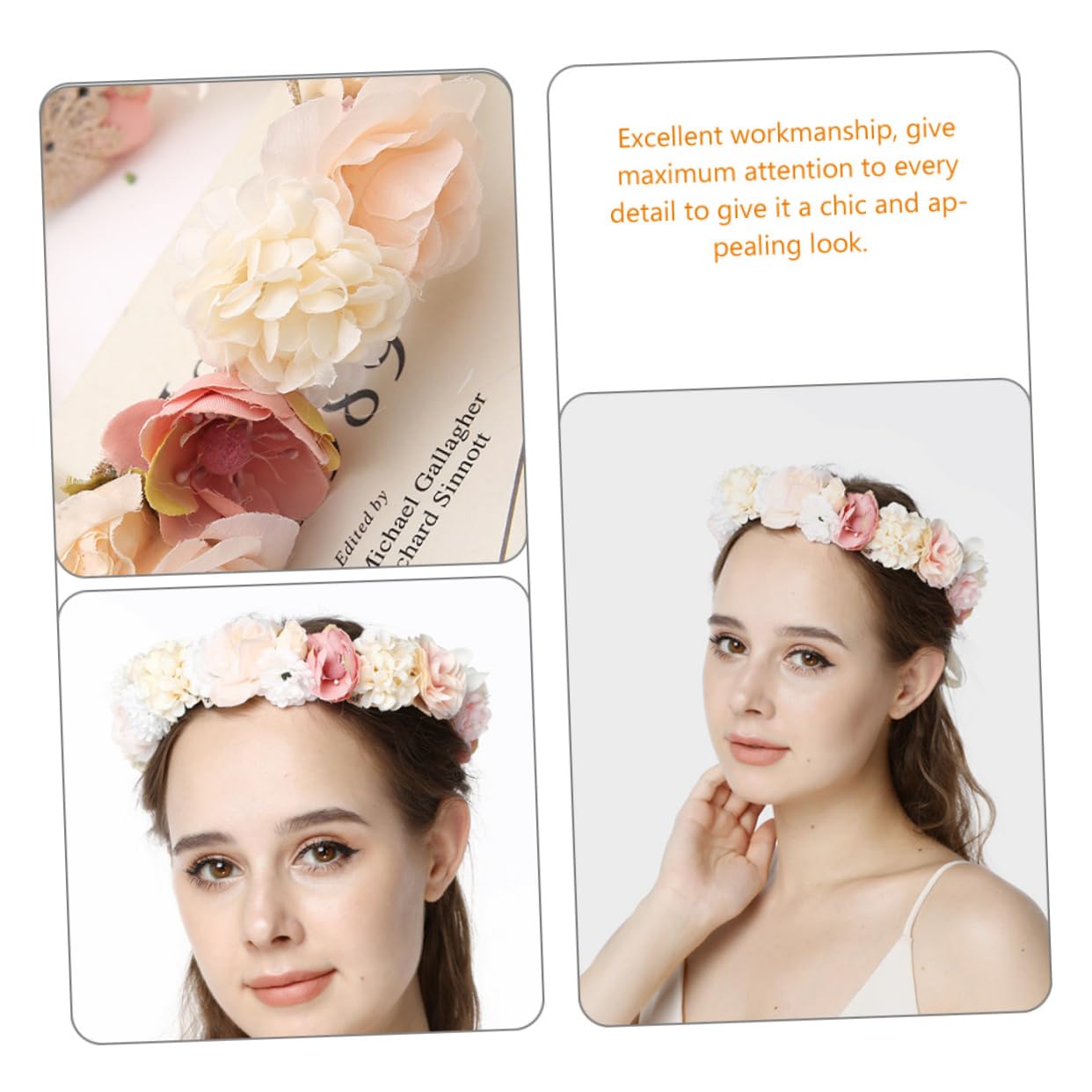 PLAFOPE 5piezas Diadema Floral Para Novias y De Honor Tocado De Flores Artificiales Para Bodas y