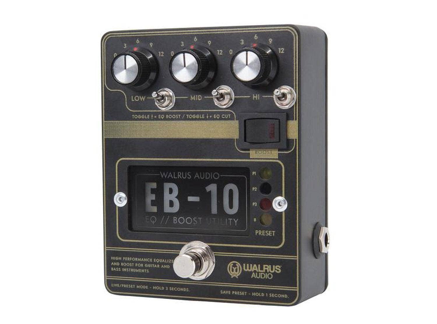 Walrus Audio EB-10 Black Preamp, EQ and Boost Effects Pedal