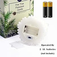 Vista 7 de AGLARY 2 velas blancas sin llama para árbol de Navidad, velas LED que funcionan con pilas, función de temporizador, con control remoto
