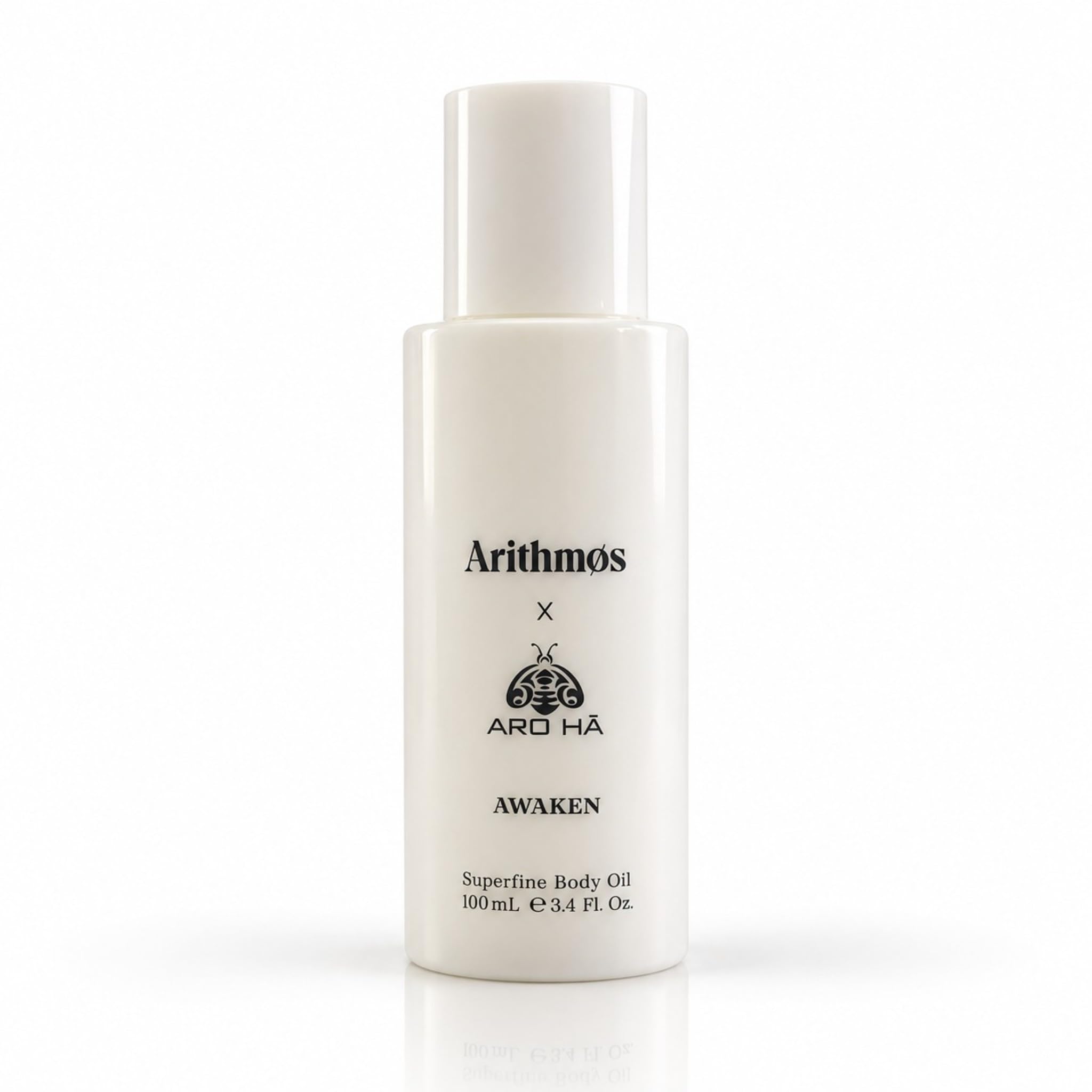 Arithmos AWAKEN Superfine Body Oil 100 ml | Aro Ha x Arithmos Körperöl | 98,7% zertifiziert biologische Inhaltsstoffe | mit Jojobaöl Kamelienöl Hagebuttenöl & Vitamin E