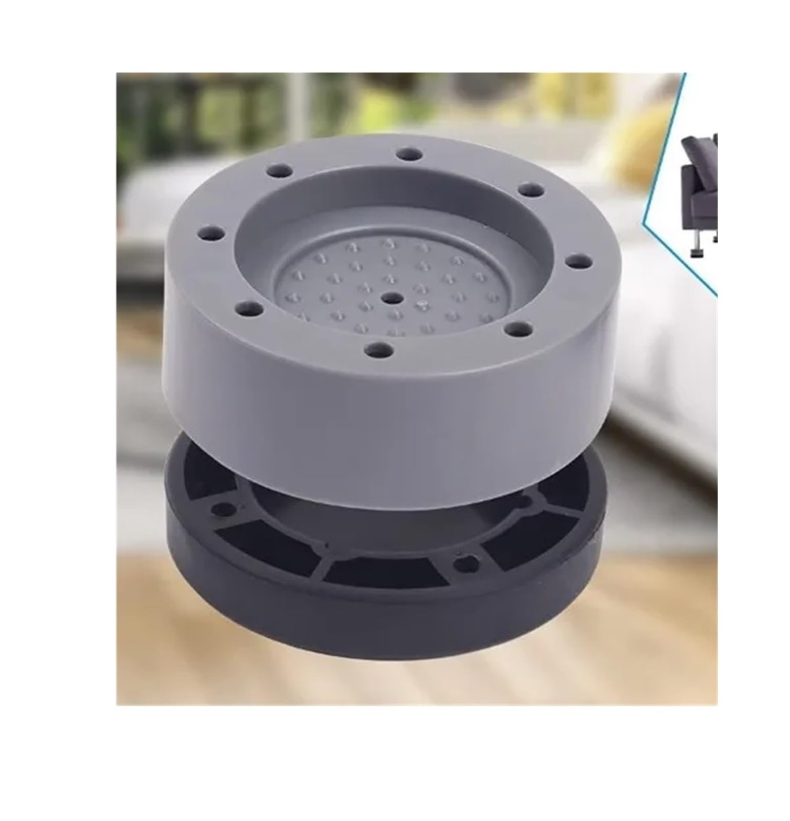 Almohadilla de soporte for lavadora, almohadilla goma for pies antivibración, 4 Uds(G new)