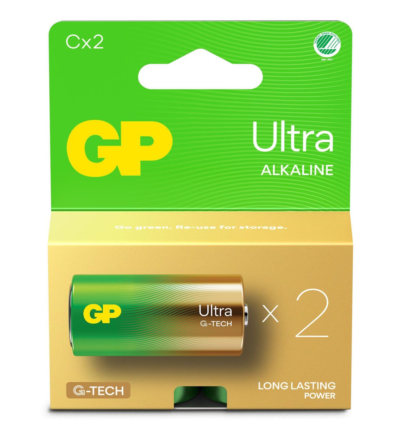 GP Ultra alkaliczne baterie C 14AULR14 1,5 V 2 szt