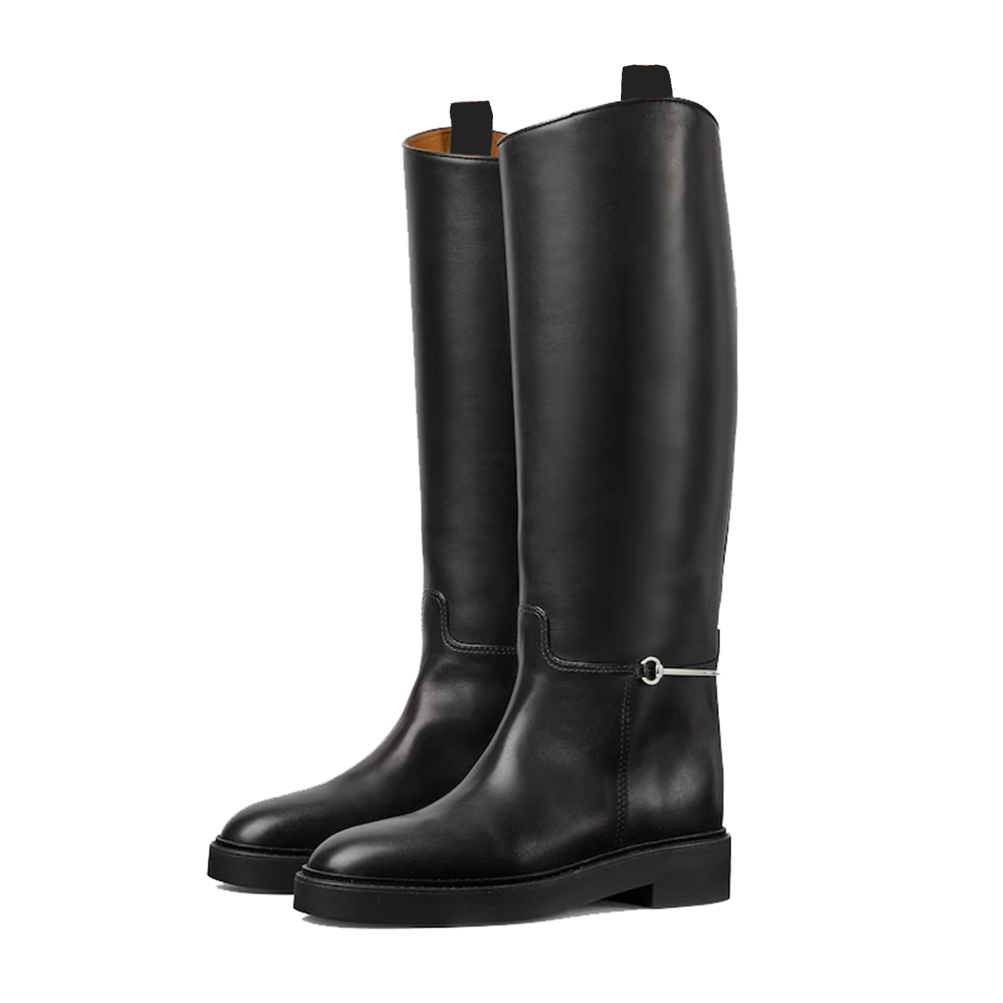 Arqa Womens Slim Classic Silhouette Sophisticated Knee High Boots Almond Toe Pull on Tabs Long Tall Boots Vintage