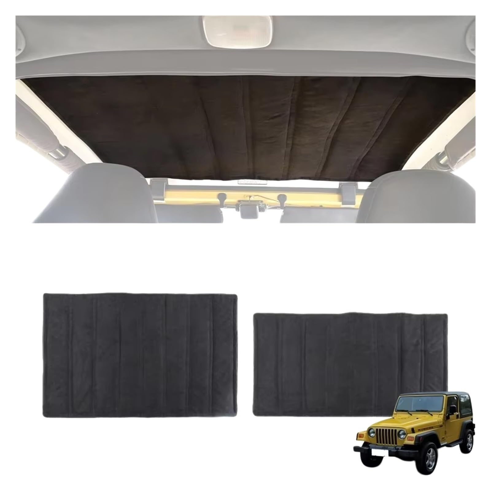 Almohadilla Insonorizada De Algodón Con Aislamiento Térmico for Techo Rígido, Compatible Con Jeep Wrangler TJ 1997-2006, Cubierta Amortiguadora for Techo, Accesorios Interiores