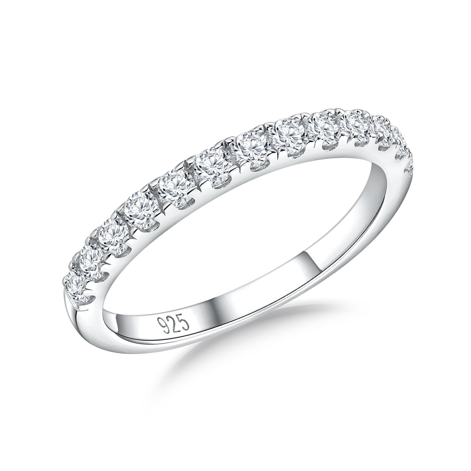 Birthstone Rings Eternity Band 925 Sterling Silver