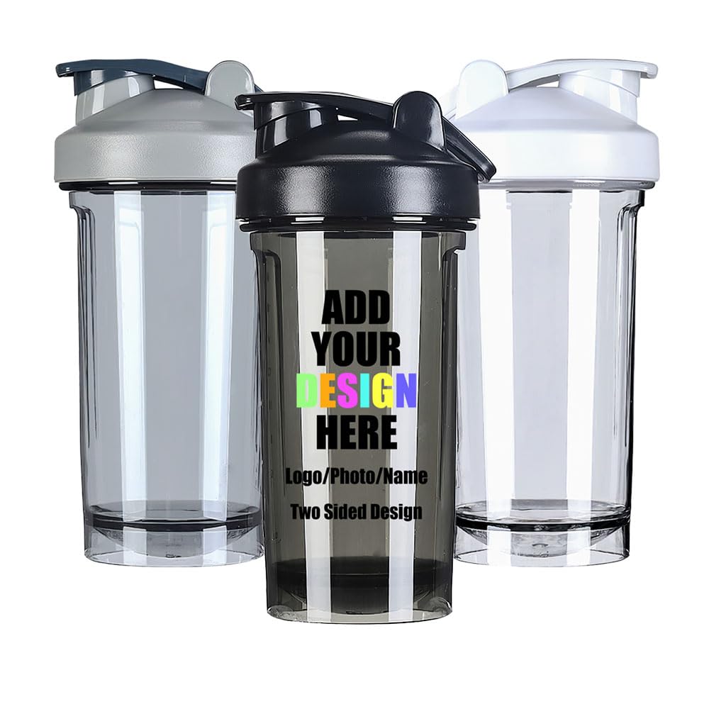 Custom Shaker Bottles 18 oz Personalized Leak Proof Sports Shaker Cups — Amazon image 11
