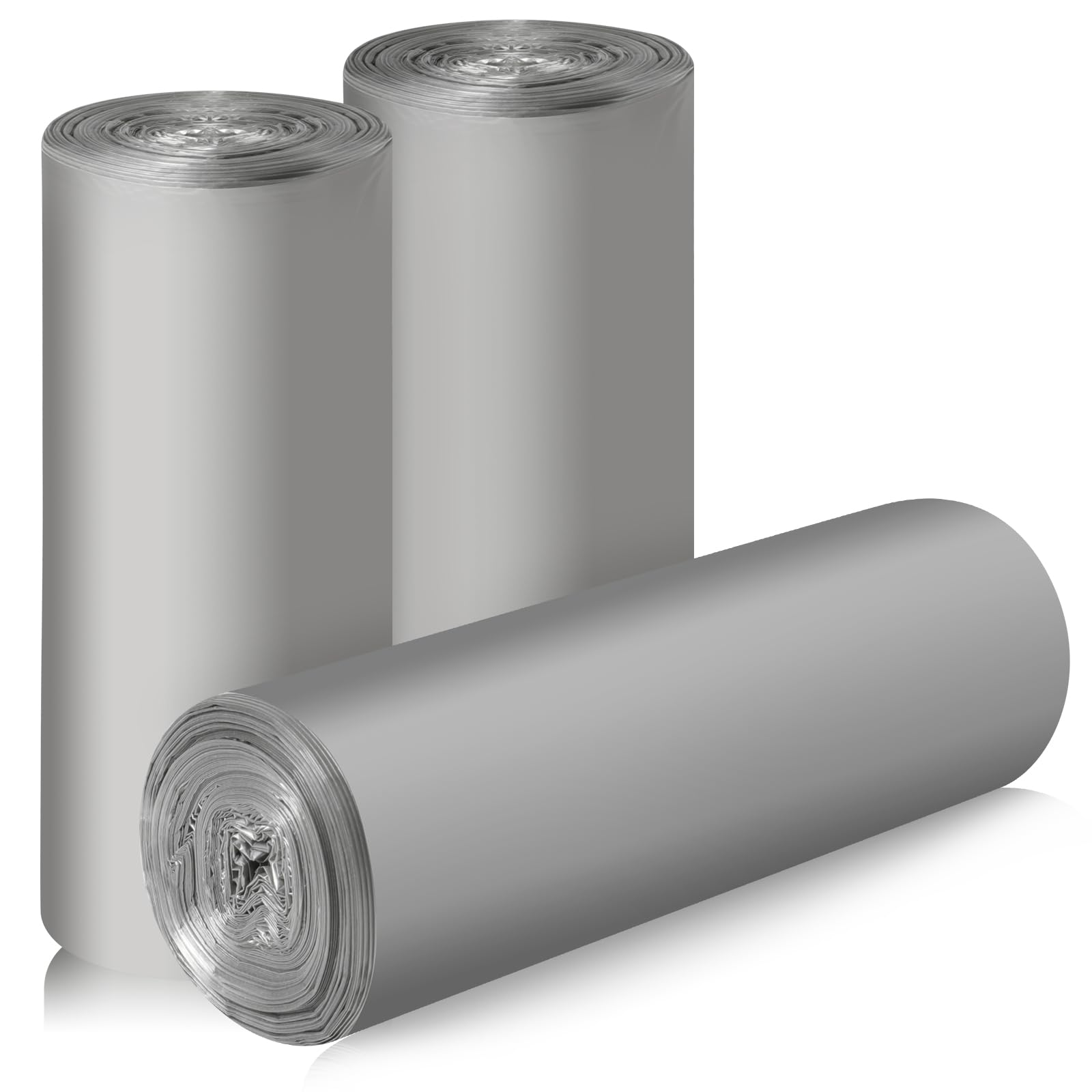 4 Gallon/60pcs Small Garbage Bags,Strong Trash Bags,Small Trash Bags for Office Home Bedroom,Trash can Liner,Silver