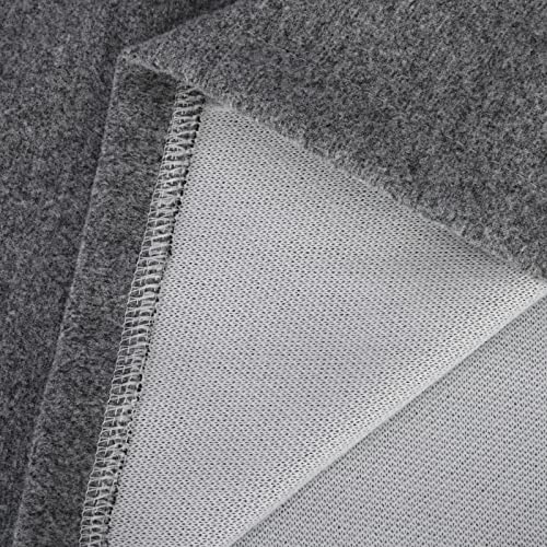 Firzero Women's Notch Lapel Double Breasted Coats, Casual Solid Color Mid-Long Warm Faux Wool Blend Pea Coat4