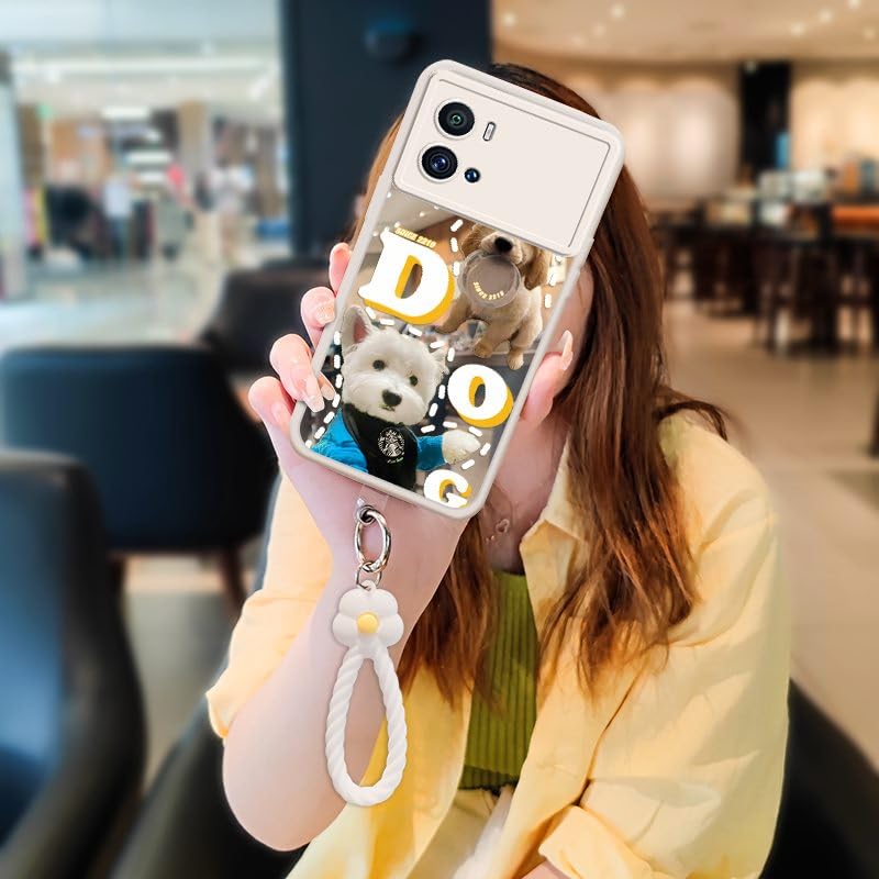 Lulumi-Phone Case For VIVO IQOO9 Pro, trend luxurious Phone lens protection romantic originality Silicone pendant literature Full edging Makeup mirror Soft case dustproof cute