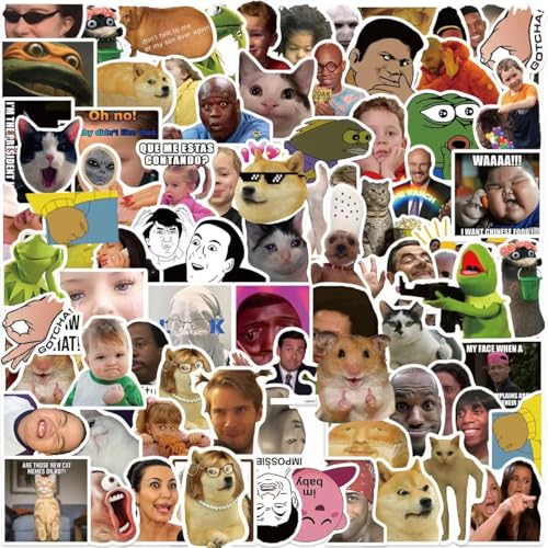 Ya en mundofriki.es: Conjunto de 100 calcomanías divertidas de vinilo para coche, portátil, bicicleta, patineta, botella de agua, resistentes al sol y al agua (5 – 8 cm) (100 calcomanías meme)