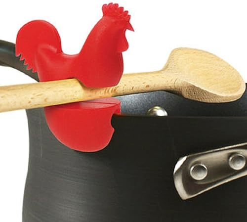 Vista 12 de Fox Run Brands sostenedor de cuchara con gallo, Chanchito, Rosado