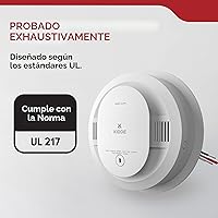 Vista 5 de Kidde, 20SAR, detector de humo cableado, batería de reserva AA, interconectable, indicadores de luz de advertencia LED