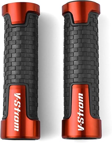 78'' 22MM CNC Motorcycle Handle Grips Motorbike Handlebar Ends for Suzuki DL250 DL650 V-Strom DL1000 DL 650XT 1000XT All Year (Color Orange)
