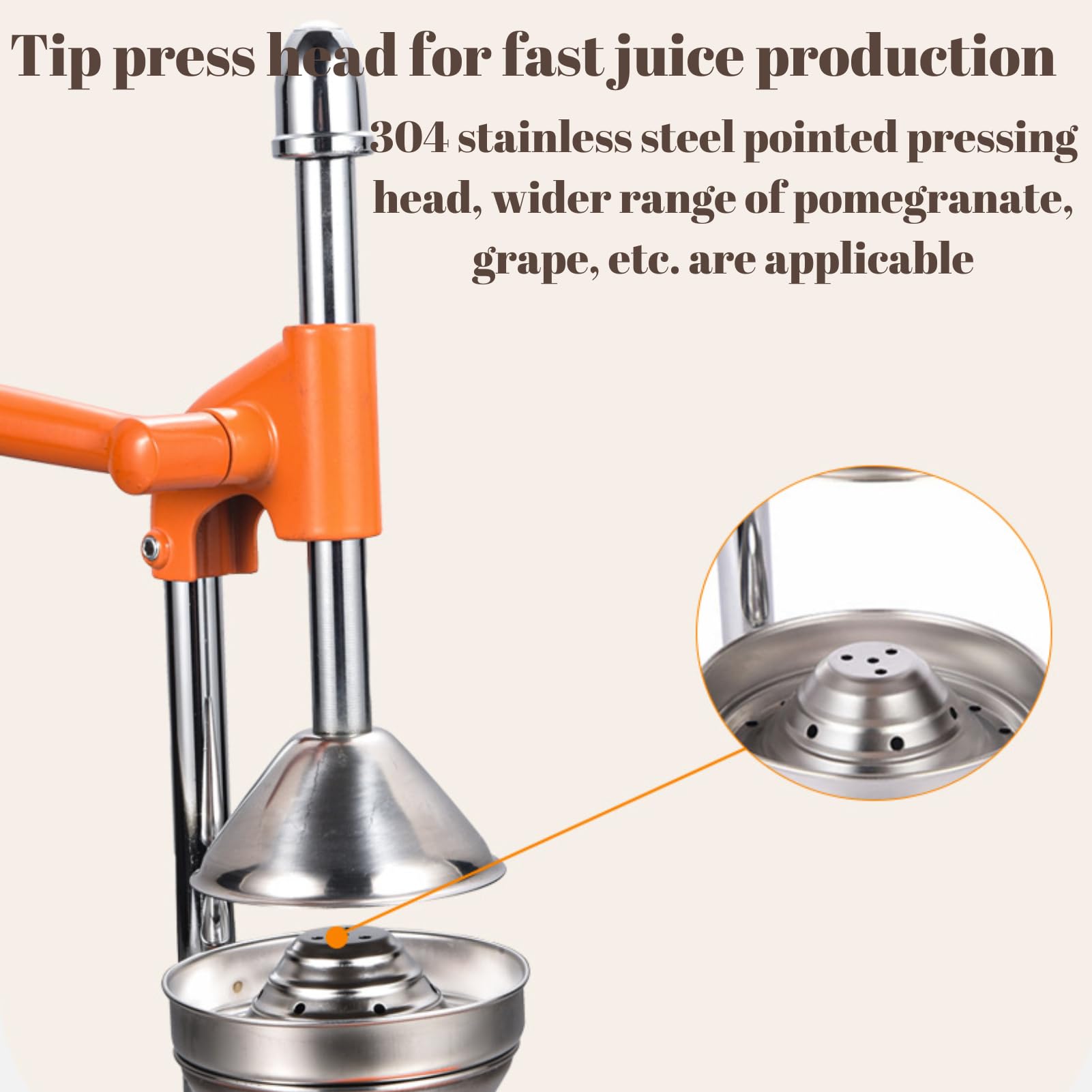 Manuelle Orangensaftpresse, Handpresse, Granatapfel-Entsafter, Zitruspresse, Zitronenpresse mit Tasse, Arbeitsplattenpresse für frischen Orangensaft, leicht zu reinigen