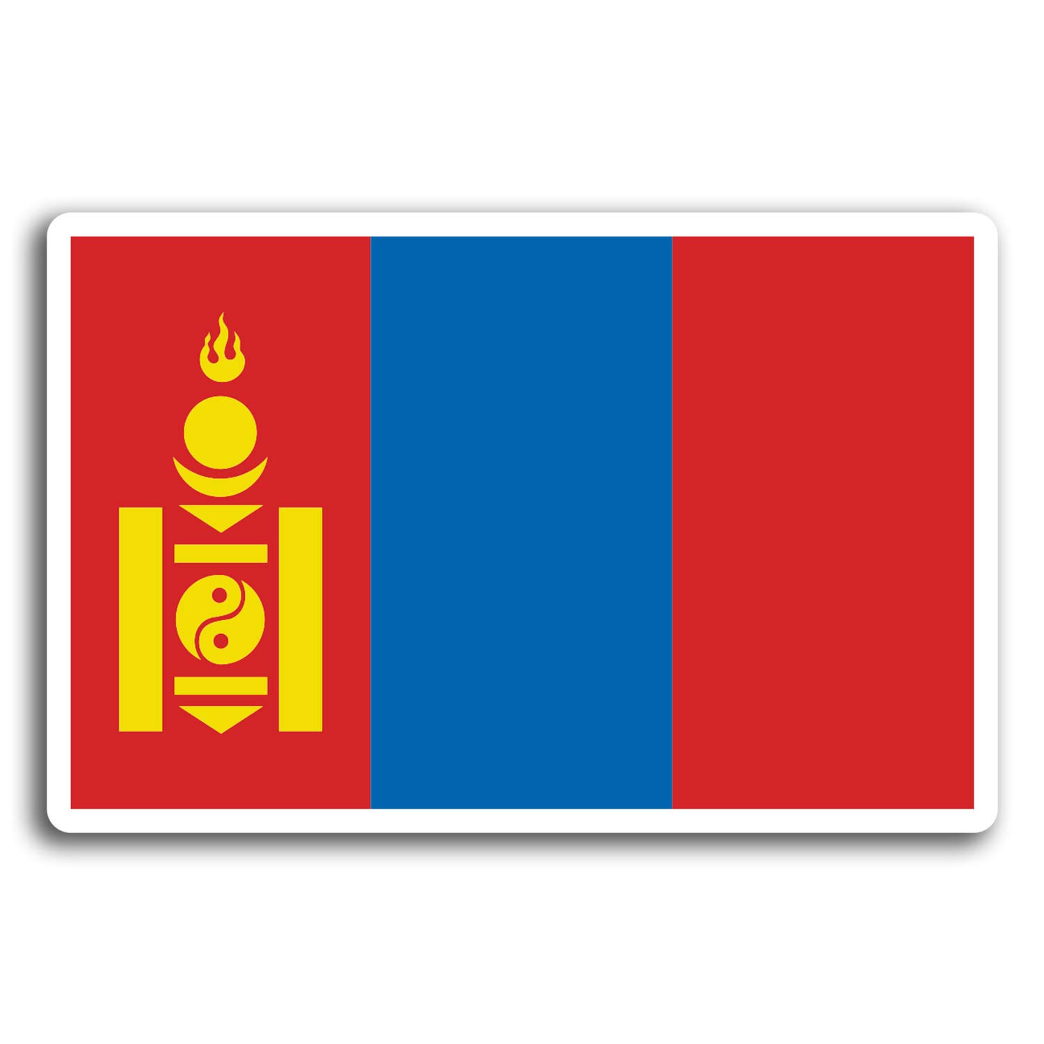 Destinationvinyl Multi 2 X 10Cm Mongolia Flag Travel Vinyl Stickers - Sticker Laptop Luggage #19552 (10Cm Wide)