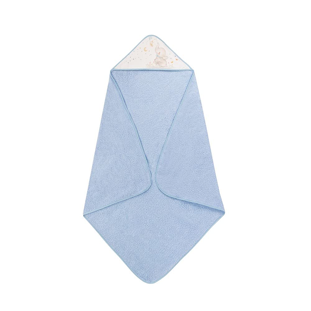 Interbaby Asciugamano con cappuccio per neonato ELEFANTE in blu - 560 g