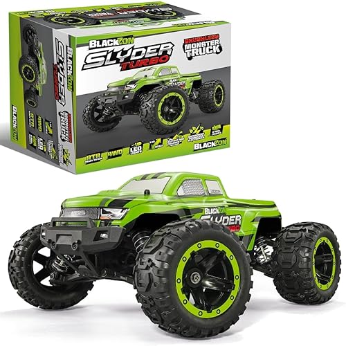 Blackzon 540200 - Camión Monster sin escobillas Slyder MT Turbo 116 4WD, verde